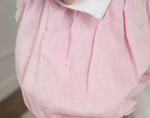 Girl | Pink Butterfly Bubble Linen Shorts