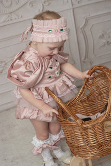Girl | Satin Ballerina Romper | Pink