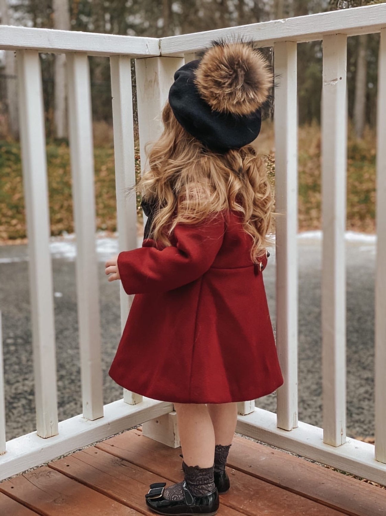 Girl | The Empress Garnet Wool Coat | Red