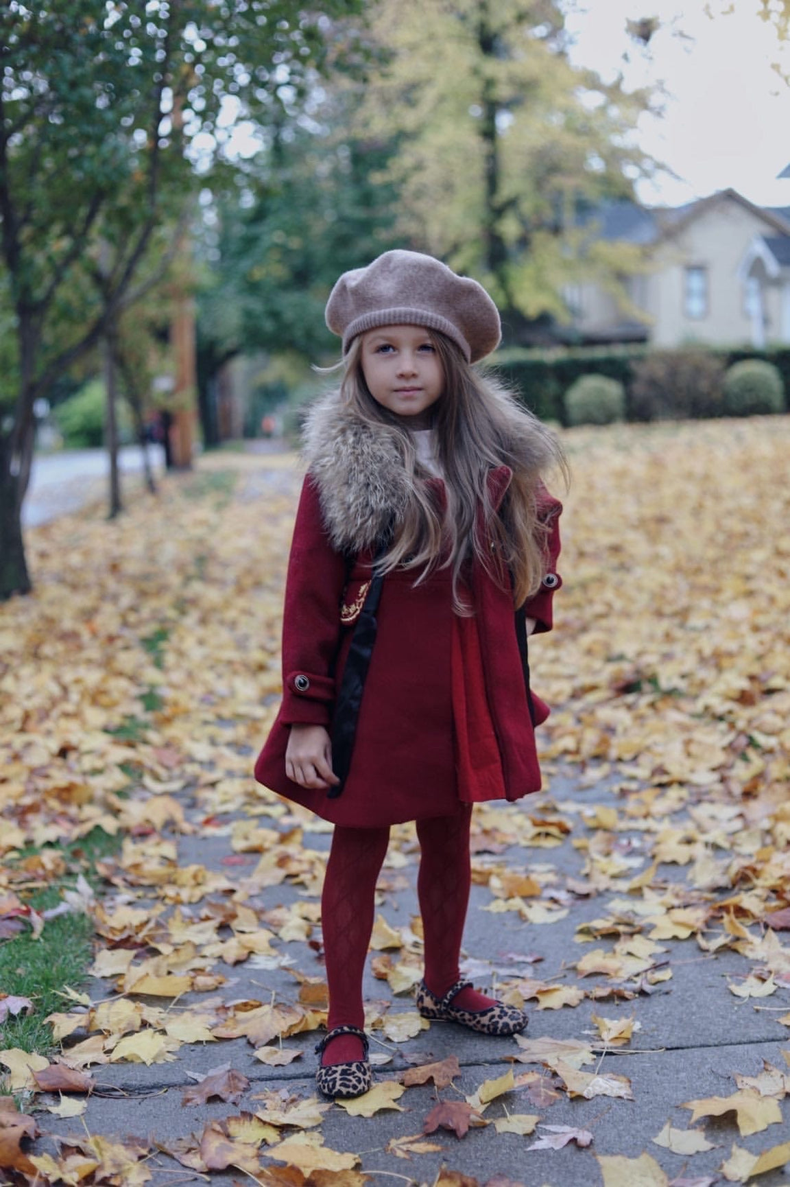 Girl | The Empress Garnet Wool Coat | Red