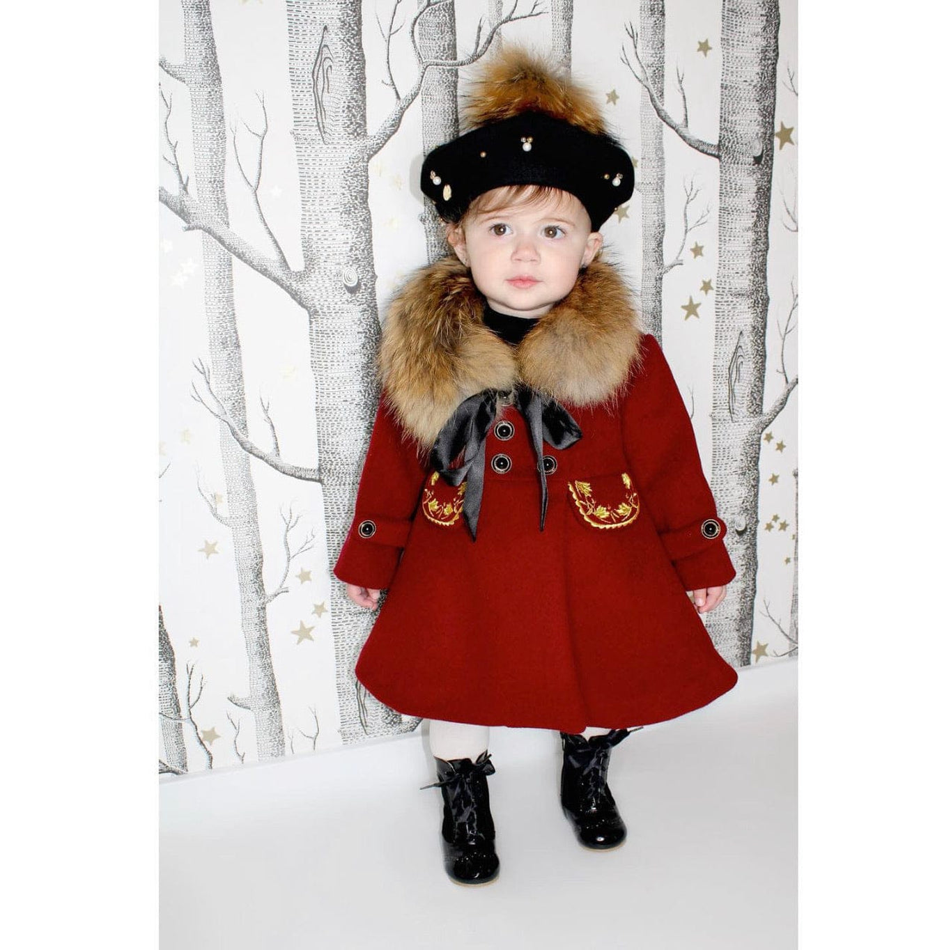 Girl | The Empress Garnet Wool Coat | Red