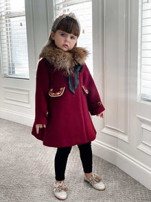 Girl | The Empress Garnet Wool Coat | Red