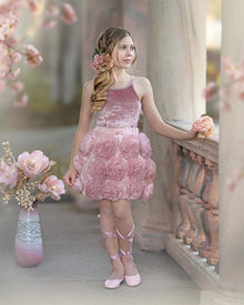 Girl | Vivian Organza Skirt | Dusty Pink