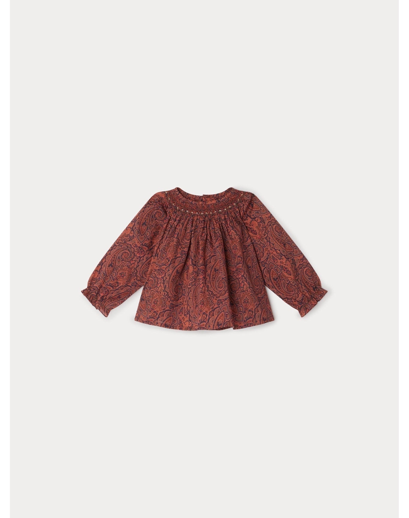 Girls | Griotte Smocked Blouse | Geranium