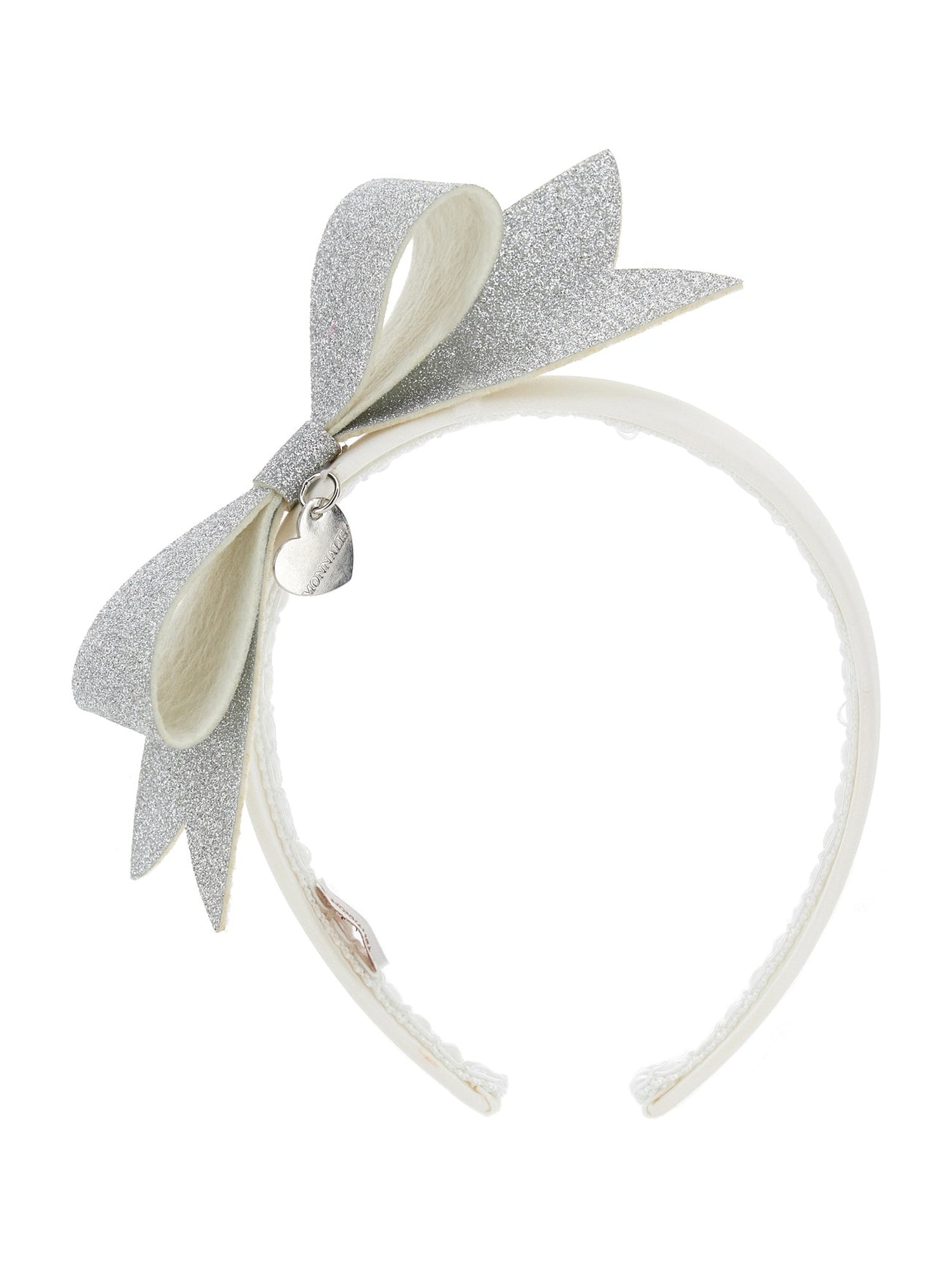 Girls | Lurex Bow Headband | Cream