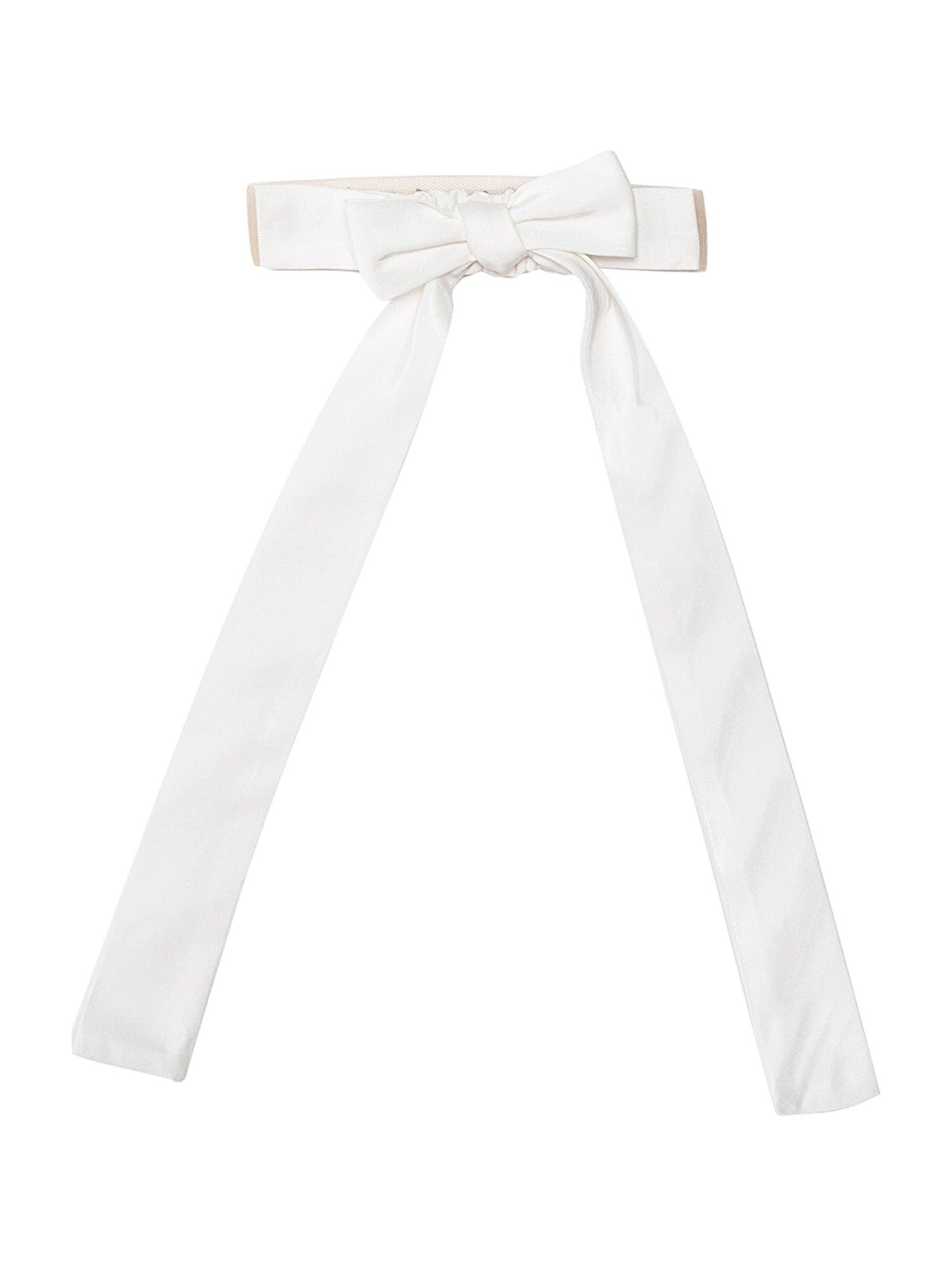 Girls | Rhinestone Collar And Bow | Cream