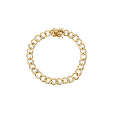 Gold CZ Curb Link Statement Bracelet - Adina's Jewels