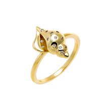 Gold / 6 CZ Conch Shell Ring - Adina's Jewels