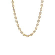 Gold CZ Cluster Tennis Necklace - Adina's Jewels