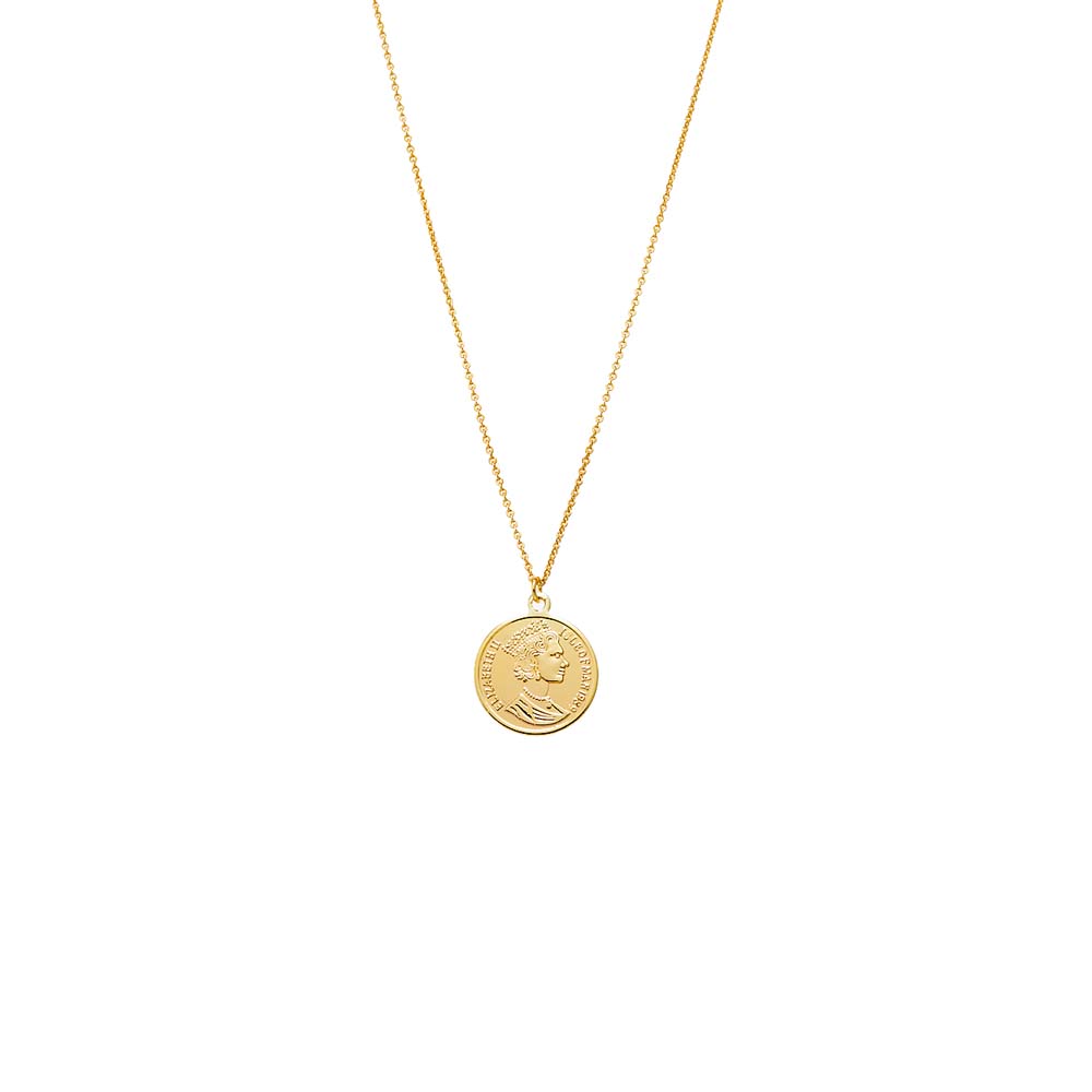 Lira Coin Pendant Necklace - Adina's Jewels