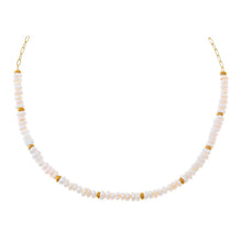Pearl White Gold Bead Freshwater Pearl Necklace - Adina's Jewels