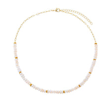 Gold Bead Freshwater Pearl Necklace - Adina's Jewels