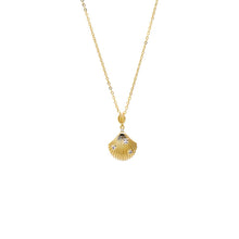 Gold CZ Shell Drop Necklace - Adina's Jewels