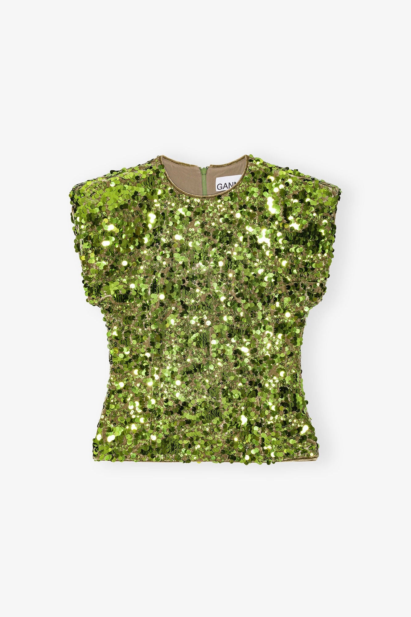Green Velvet Sequin Blouse | Titanite