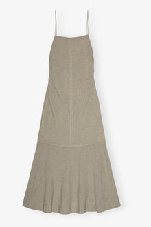 Grey Light Melange Suiting Long Dress | Alfalfa