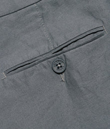 Griffon Linen Tailored Fit Washed Linen Trousers | Granite