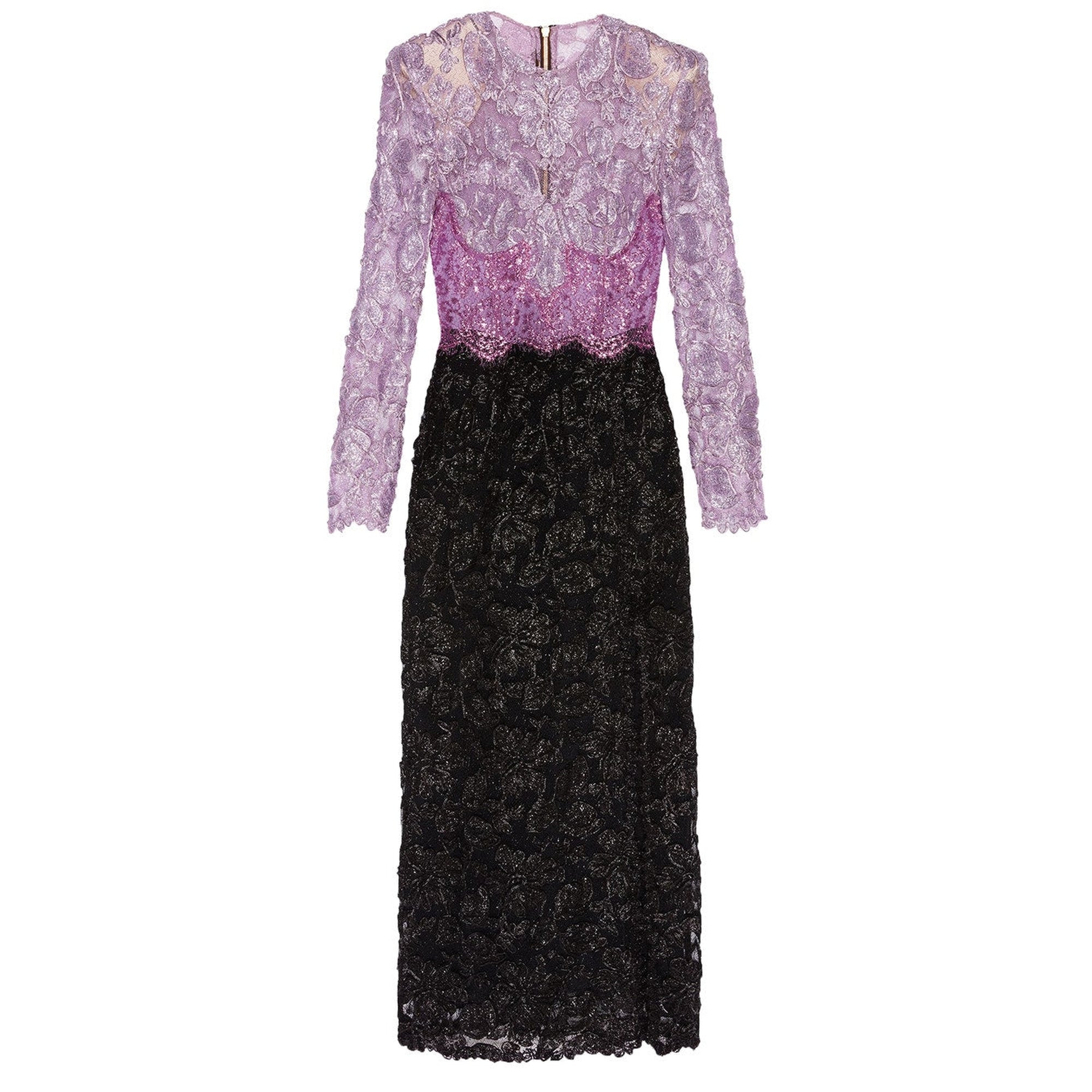 Gucci | Multi-tone Lace Midi Dress With Slit