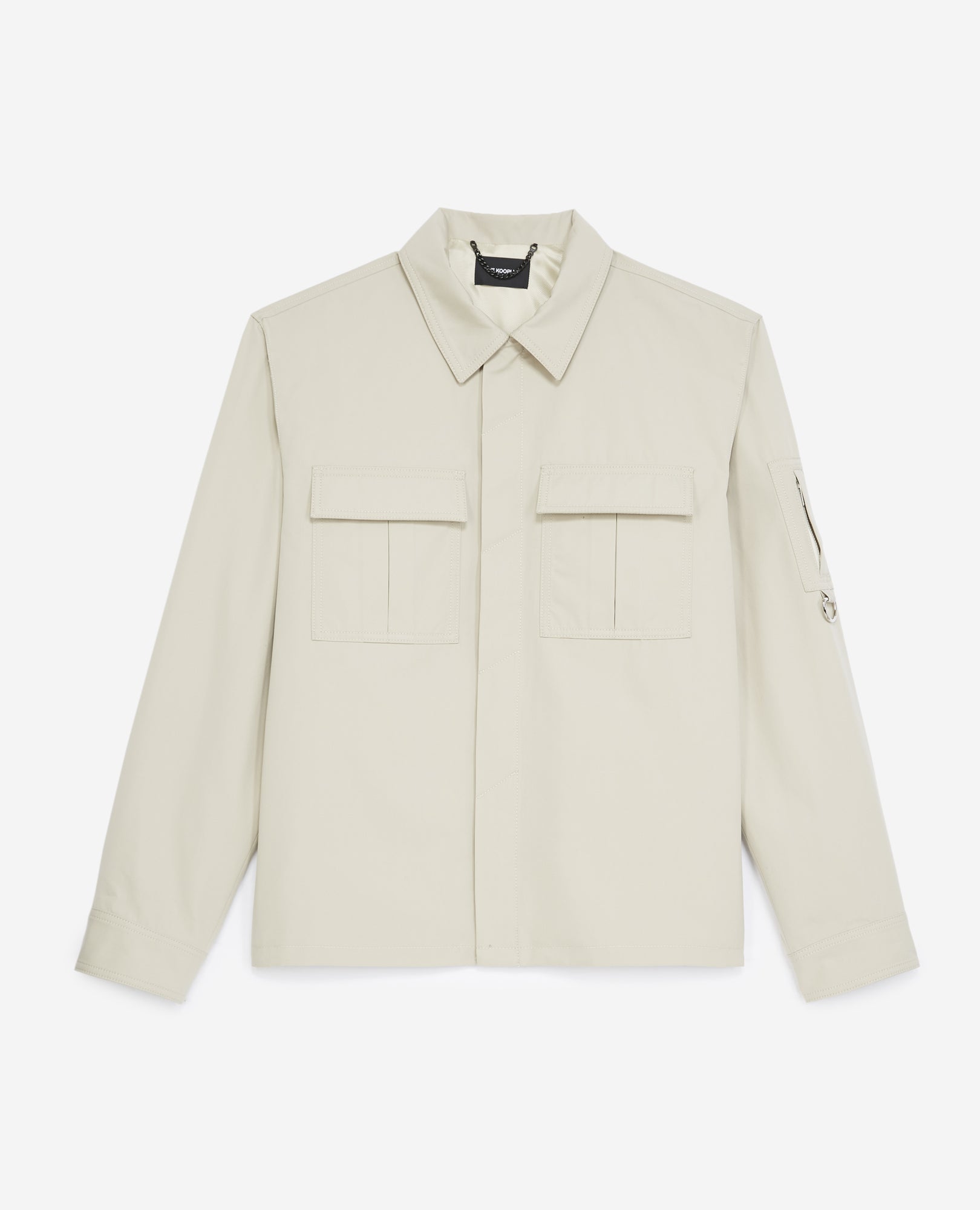 Cotton Jacket With Breast Pockets | Men | Beige