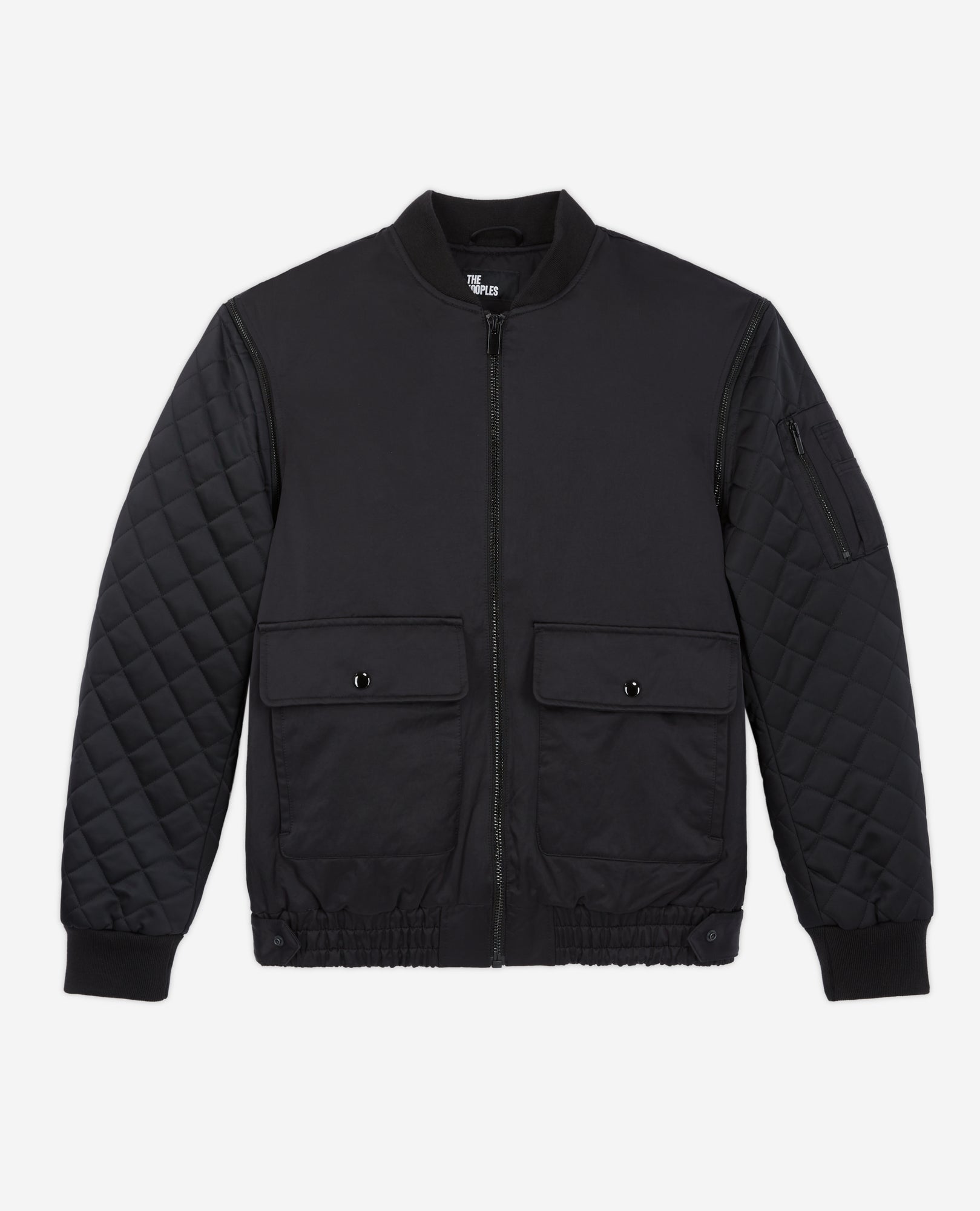 Bomber Jacket With Detachable Sleeves | Men | Black