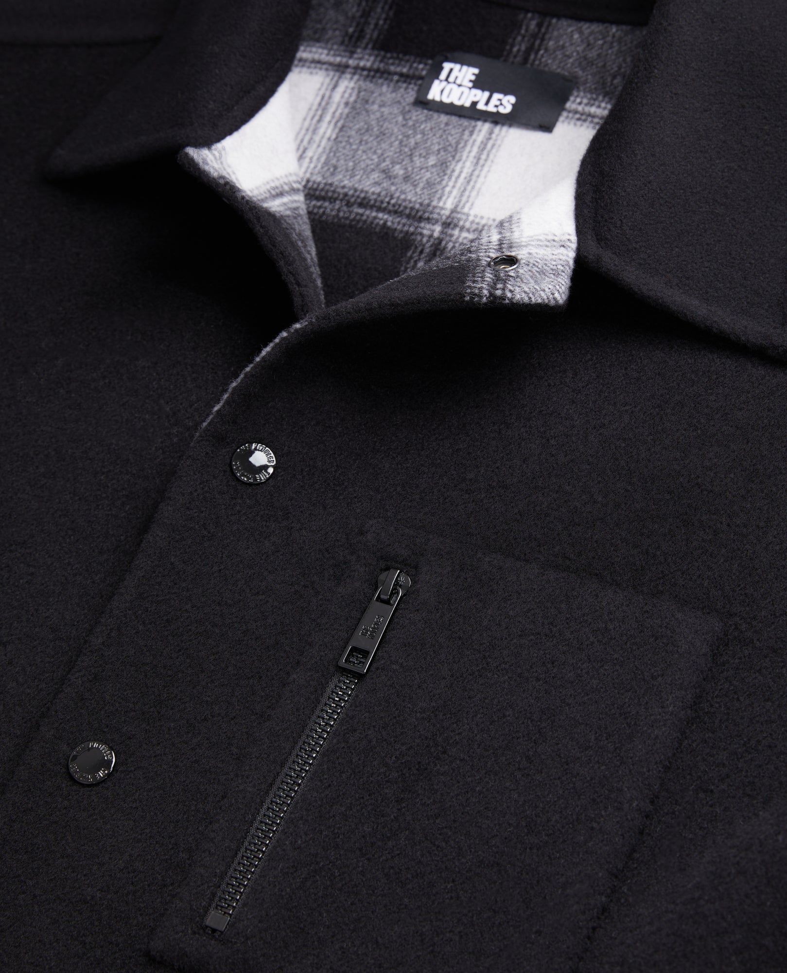 Wool-Blend Overshirt Jacket | Men | Black