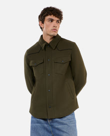 Overshirt-Style Jacket | Men | Khaki