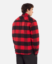 Overshirt-Style Checked Jacket | Men | Red x Black