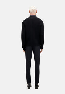 Ribbed Wool-Blend Cardigan | Men | Black