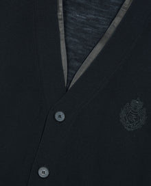 Merino Wool Cardigan | Men | Black