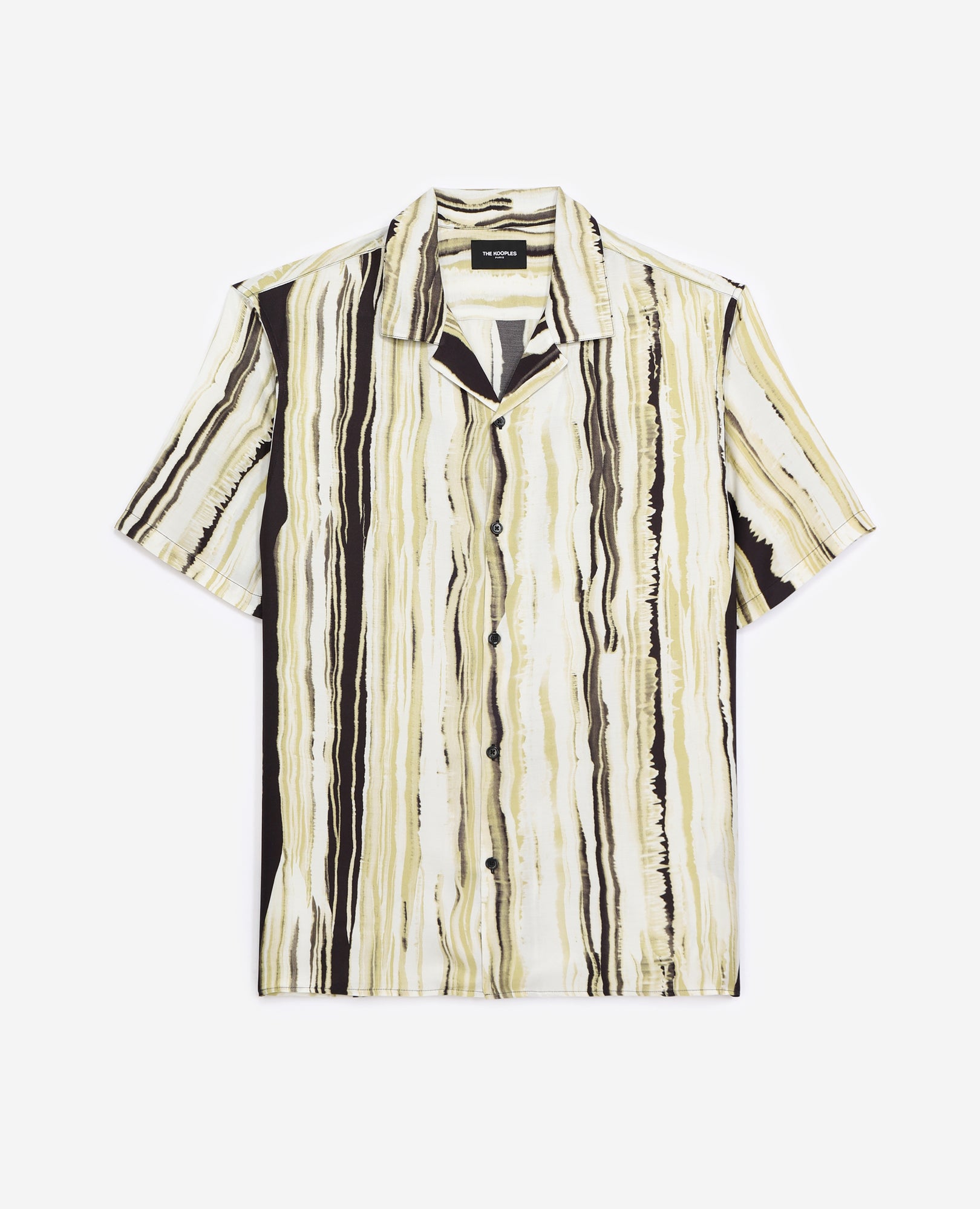 Hawaiian-Collar Shirt | Men | Black x Yellow x White