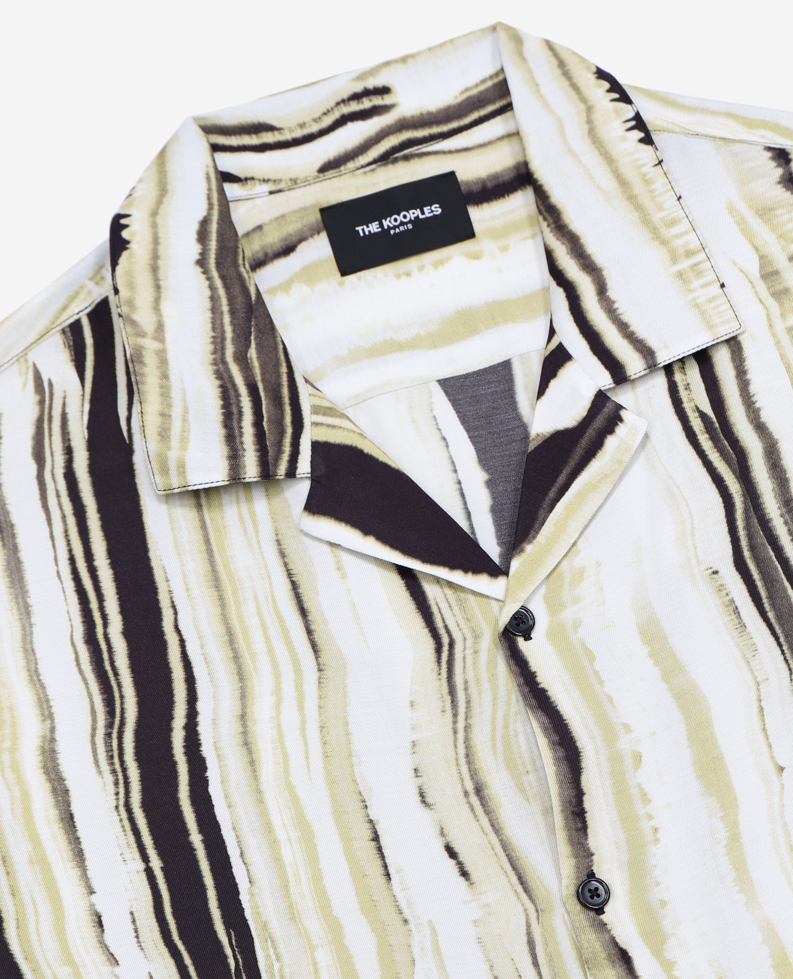 Hawaiian-Collar Shirt | Men | Black x Yellow x White