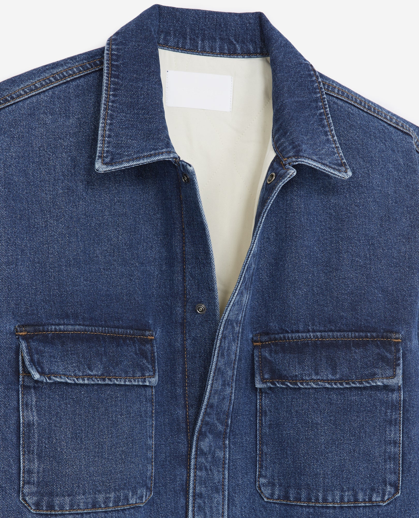 Shirt With Quilted Lining | Men | Blue Denim