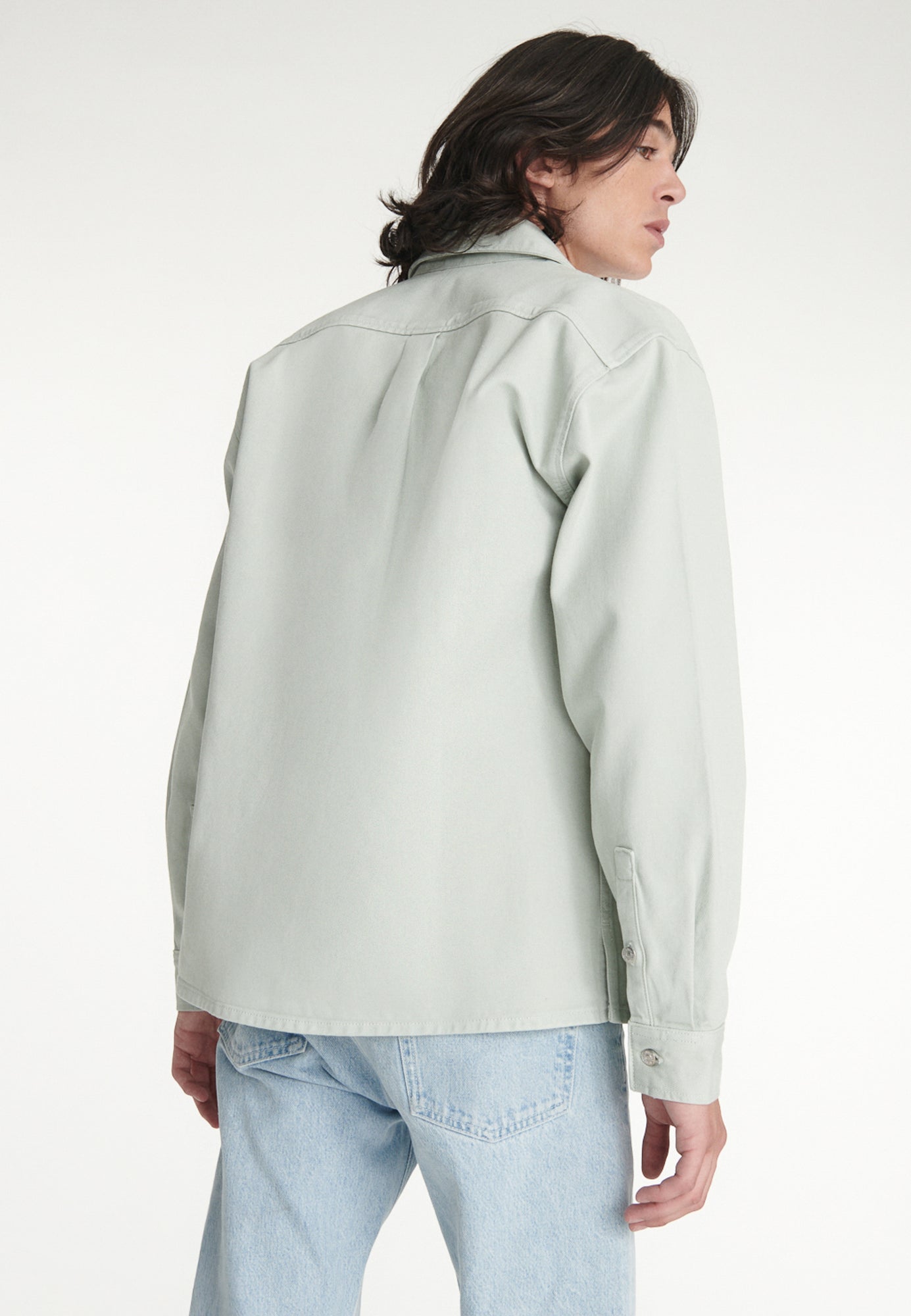 Green Denim Shirt | Men | Mint