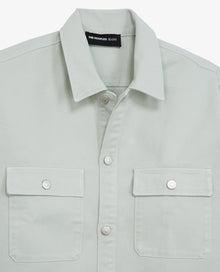 Green Denim Shirt With Pockets | Men | Mint