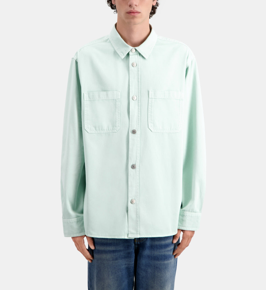 Green Denim Overshirt | Men | Ocean