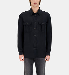 Lyocell And Linen Shirt | Men | Black