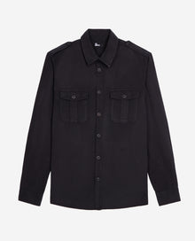 Lyocell And Linen Shirt | Men | Black