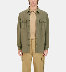 Lyocell And Linen Shirt | Men | Khaki