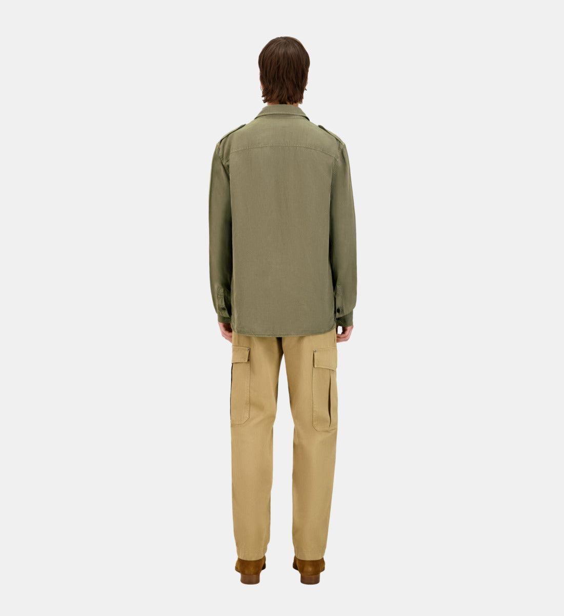 Lyocell And Linen Shirt | Men | Khaki