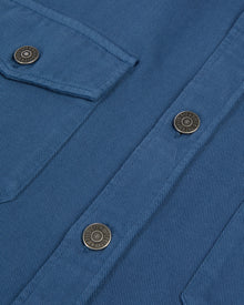 Blue Linen And Cotton Shirt | Men | Middle Navy