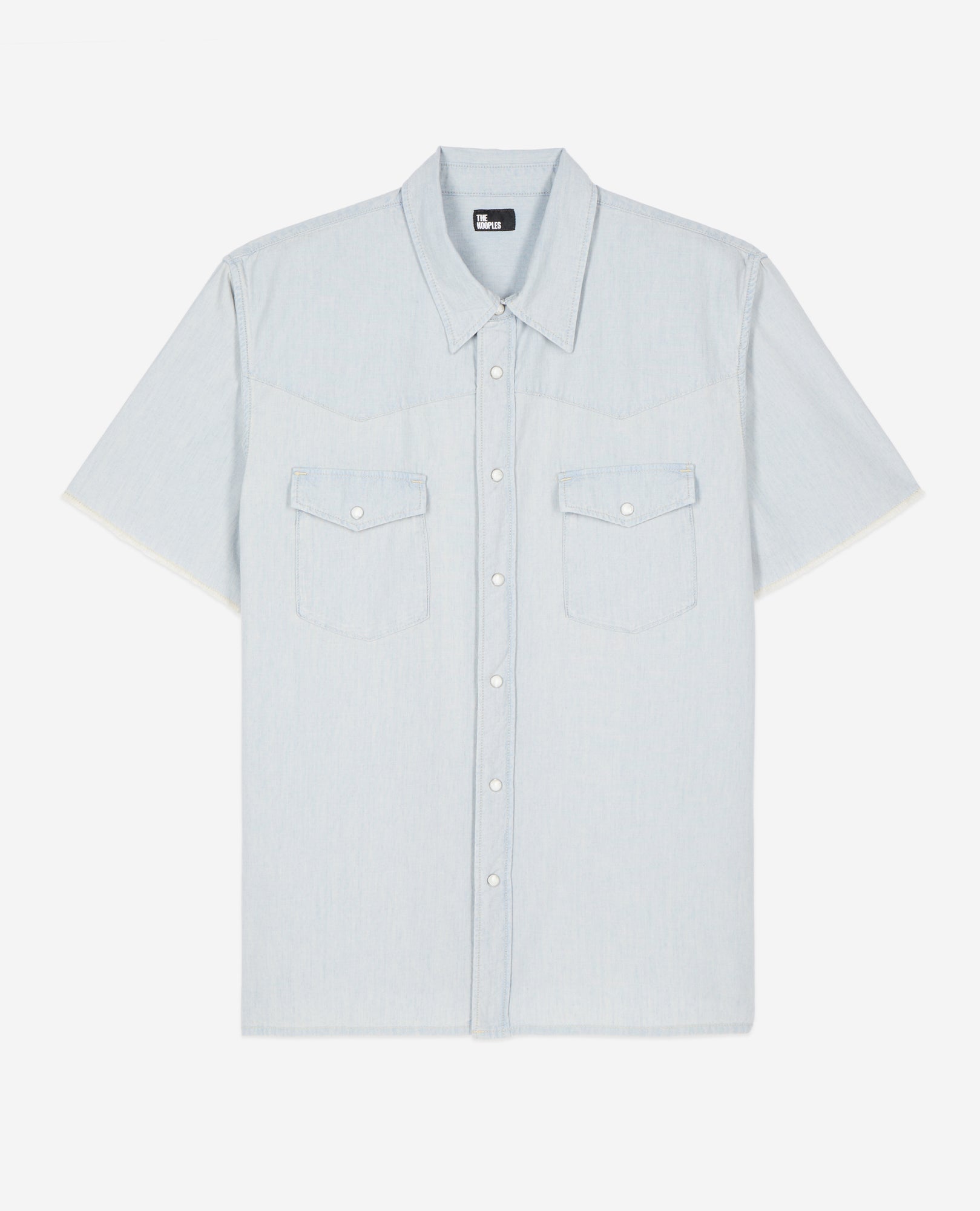 Short Sleeve Denim Shirt | Men | Light Blue