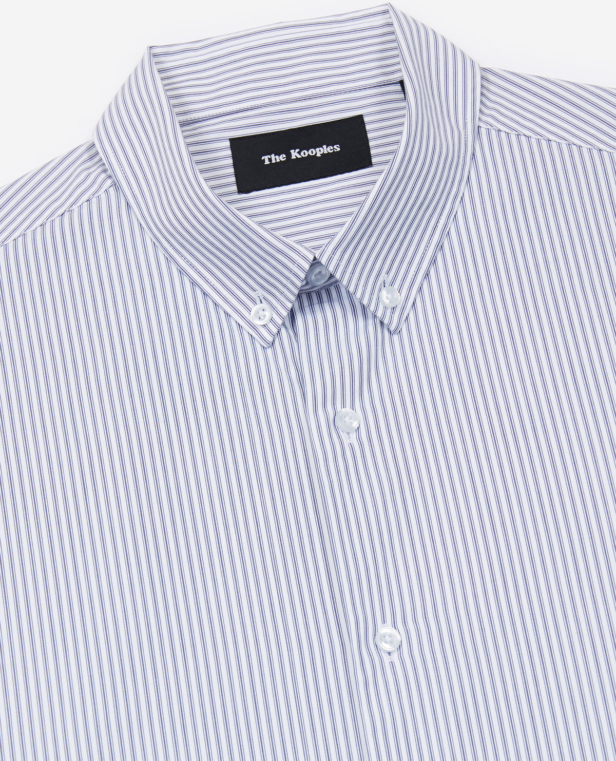 Oversized Blue And Striped Cotton Shirt | Men | Black x White