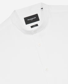 Collarless Shirt With Pearly Buttons | Men | White