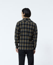 Shirt With Check Motif | Men | Very Lt Yellow x Blanc