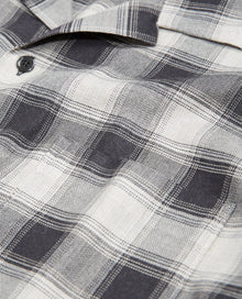 Gray Flowing Shirt With Black Check Motif | Men | Dark Grey Light Grey