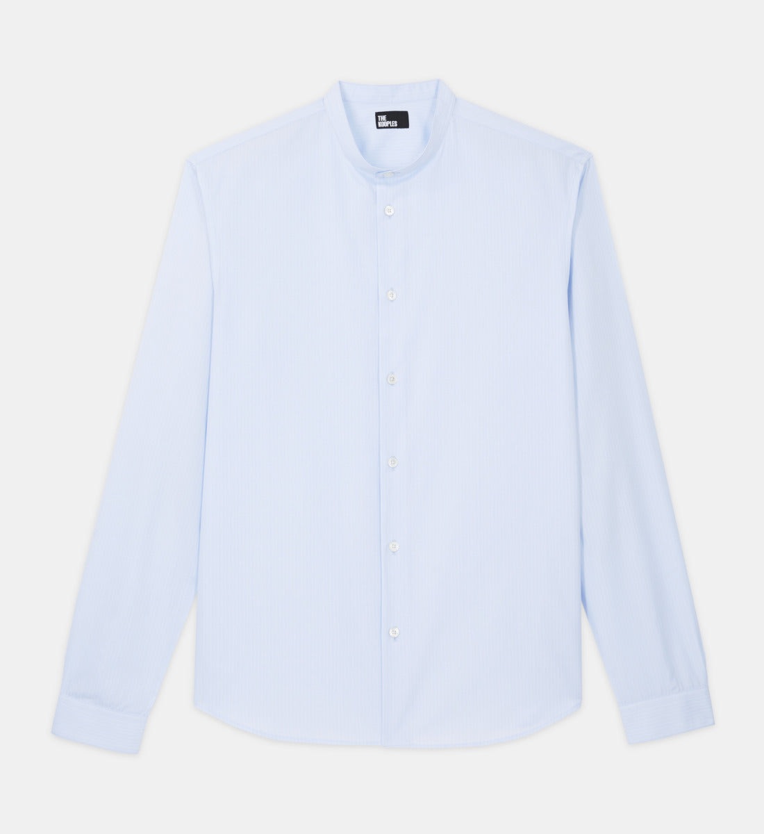 Officer Collar Shirt | Men | Blue x Ecru