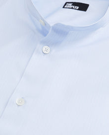 Officer Collar Shirt | Men | Blue x Ecru