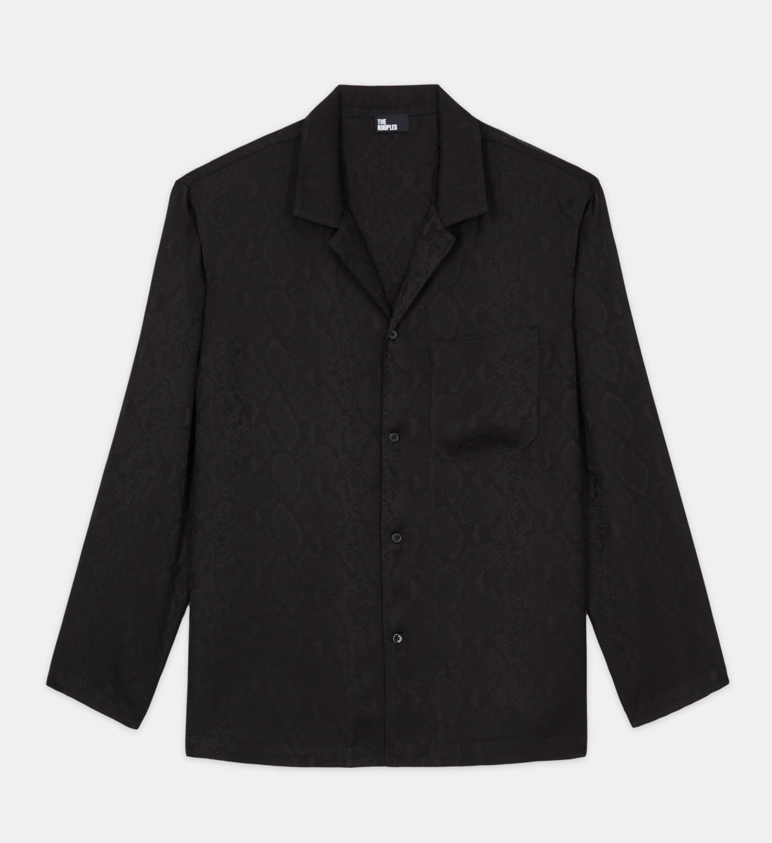 Snakeskin Print Casual Shirt | Men | Black