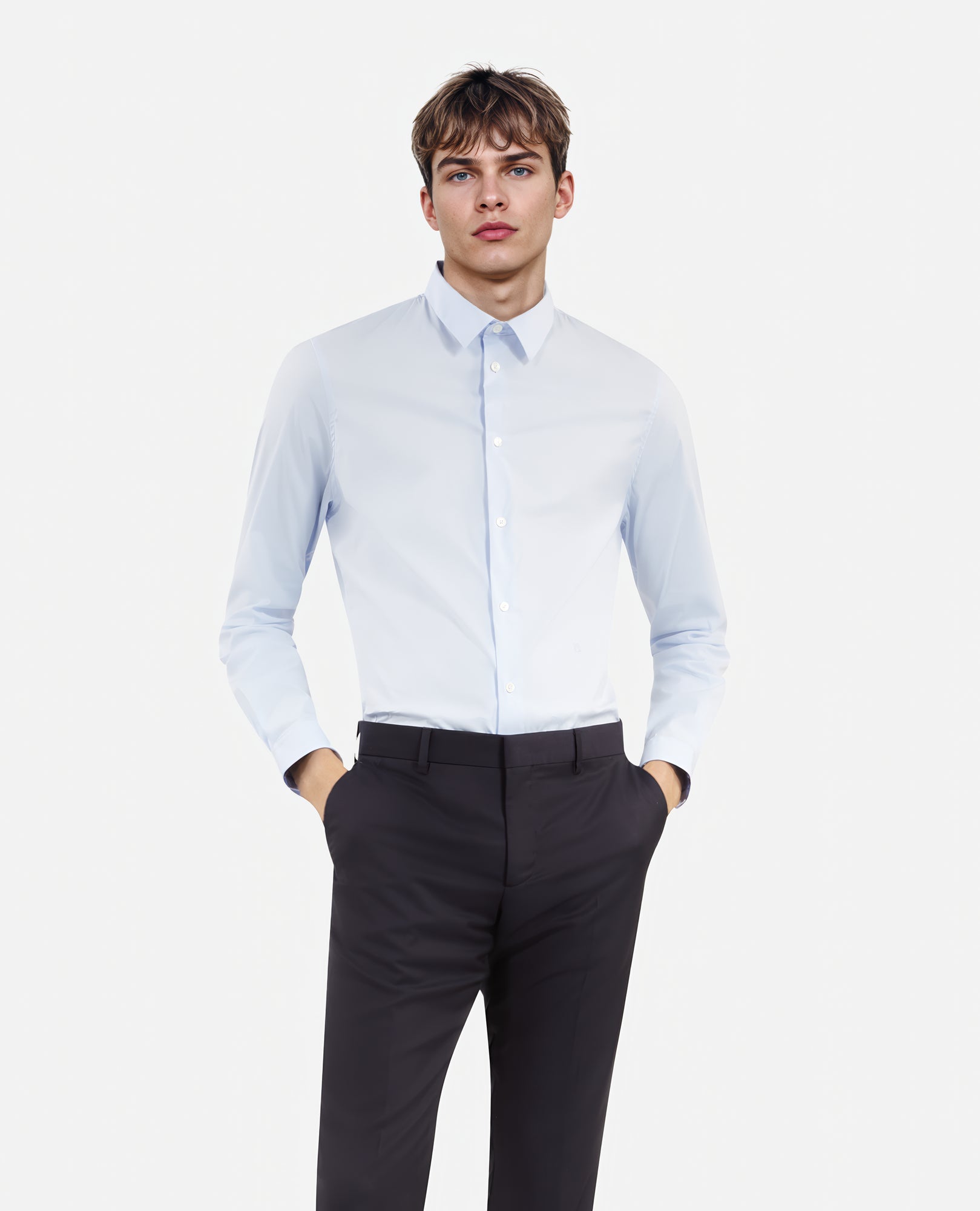 Formal Poplin Shirt | Men | Blue