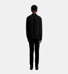 Striped Jacquard Shirt | Men | Black