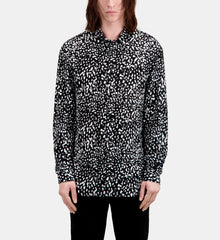 Printed Shirt | Men | Black x Ecru